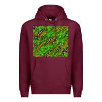 Burgundy distressed shamrock and leopard Premium Hoodie - RanaPortraitStore