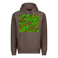 Coffee distressed shamrock and leopard Premium Hoodie - RanaPortraitStore
