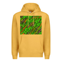 Mustard distressed shamrock and leopard Premium Hoodie - RanaPortraitStore
