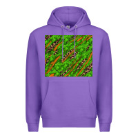 Purple distressed shamrock and leopard Premium Hoodie - RanaPortraitStore