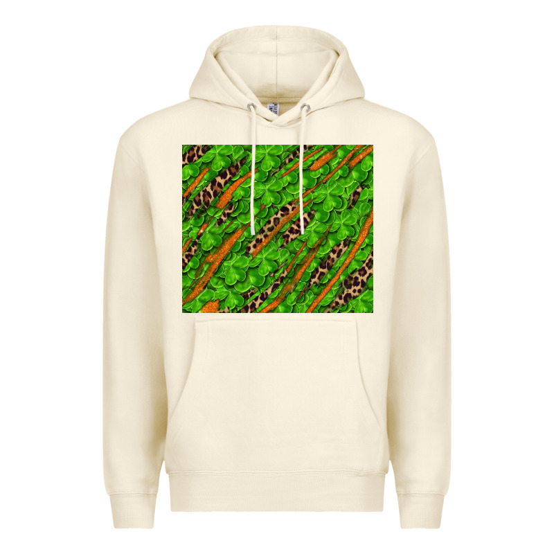 Distressed Shamrock And Leopard Premium Hoodie by RanaPortraitStore | Teevron
