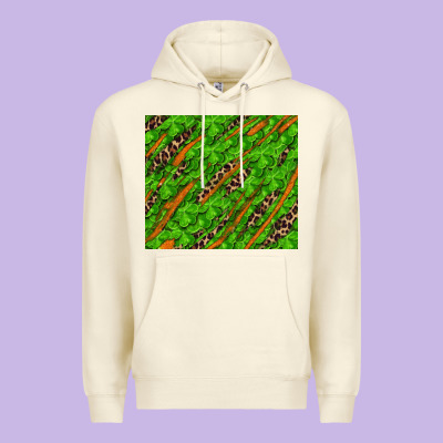 Distressed Shamrock And Leopard Premium Hoodie Designed By Ranaportraitstore