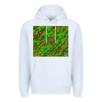 White distressed shamrock and leopard Premium Hoodie - RanaPortraitStore