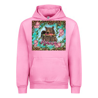 Fuchsia Pink mama bear haunting fish floral tumbler Urban Hoodie - RanaPortraitStore