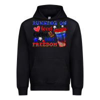 Black running on iced coffe and freedom Urban Hoodie - texasbilliewilder