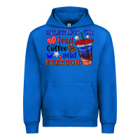 Cobalt running on iced coffe and freedom Urban Hoodie - texasbilliewilder