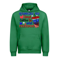 Emerald running on iced coffe and freedom Urban Hoodie - texasbilliewilder