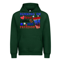 Forest Green running on iced coffe and freedom Urban Hoodie - texasbilliewilder