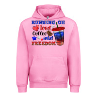 Fuchsia Pink running on iced coffe and freedom Urban Hoodie - texasbilliewilder