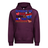 Mauve Wine running on iced coffe and freedom Urban Hoodie - texasbilliewilder