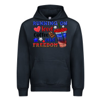 Navy running on iced coffe and freedom Urban Hoodie - texasbilliewilder