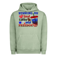 Pigment Oil Green running on iced coffe and freedom Urban Hoodie - texasbilliewilder
