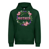 Forest Green mother with floral wreath Urban Hoodie - RanaPortraitStore