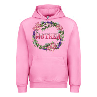 Fuchsia Pink mother with floral wreath Urban Hoodie - RanaPortraitStore
