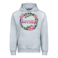 Heather Grey mother with floral wreath Urban Hoodie - RanaPortraitStore