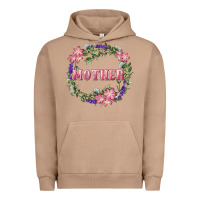 Pigment Burro mother with floral wreath Urban Hoodie - RanaPortraitStore
