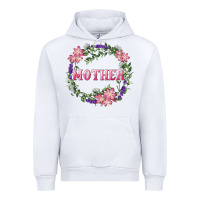 White mother with floral wreath Urban Hoodie - RanaPortraitStore