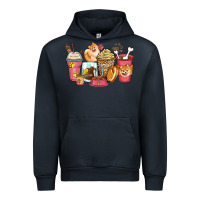 Navy pomeranian coffee cups Urban Hoodie - Zillion Design Studio