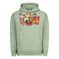 Pigment Oil Green pomeranian coffee cups Urban Hoodie - Zillion Design Studio
