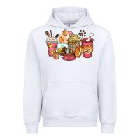 White pomeranian coffee cups Urban Hoodie - Zillion Design Studio
