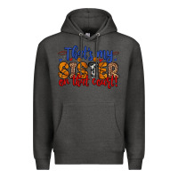 Charcoal Heather that s my sister on that court Premium Hoodie - Zillion Design Studio