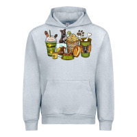 Heather Grey pitbull coffee cups Urban Hoodie - Zillion Design Studio