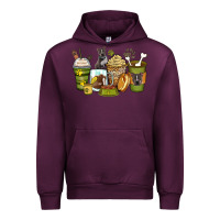 Mauve Wine pitbull coffee cups Urban Hoodie - Zillion Design Studio