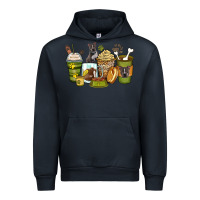 Navy pitbull coffee cups Urban Hoodie - Zillion Design Studio