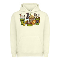Pigment Pistachio pitbull coffee cups Urban Hoodie - Zillion Design Studio