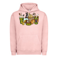 Pigment Salmon pitbull coffee cups Urban Hoodie - Zillion Design Studio
