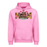 Fuchsia Pink mom bear with sunflowers Urban Hoodie - RanaPortraitStore