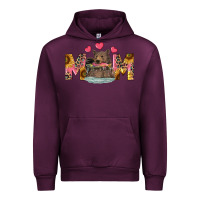 Mauve Wine mom bear with sunflowers Urban Hoodie - RanaPortraitStore