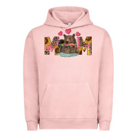 Pigment Salmon mom bear with sunflowers Urban Hoodie - RanaPortraitStore
