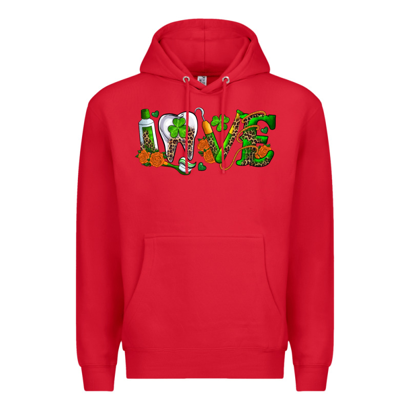 Dental Love St Patricks Day Premium Hoodie by RanaPortraitStore | Teevron