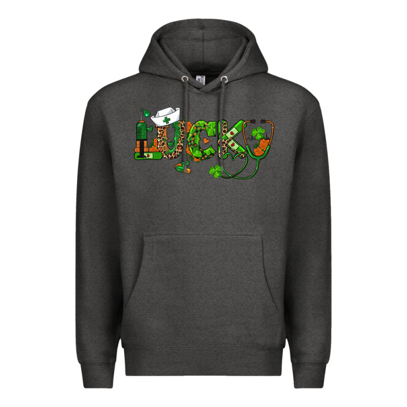 St Patricks Day Lucky Nurse Premium Hoodie by RanaPortraitStore | Teevron