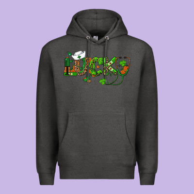 St Patricks Day Lucky Nurse Premium Hoodie Designed By Ranaportraitstore