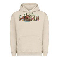 Pigment French Oak mama with bear and daisy Urban Hoodie - RanaPortraitStore