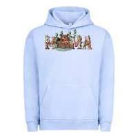 Pigment Grape Ice mama with bear and daisy Urban Hoodie - RanaPortraitStore