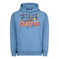 Pigment Pebble Blue stars and striper billie wilder Urban Hoodie - texasbilliewilder