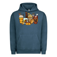 Pigment Midnight Navy labrador retriever coffee cups Urban Hoodie - Zillion Design Studio