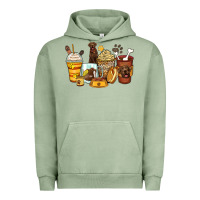 Pigment Oil Green labrador retriever coffee cups Urban Hoodie - Zillion Design Studio