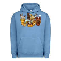 Pigment Pebble Blue labrador retriever coffee cups Urban Hoodie - Zillion Design Studio