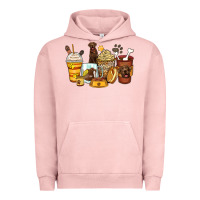 Pigment Salmon labrador retriever coffee cups Urban Hoodie - Zillion Design Studio