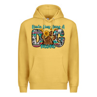 Antique Gold kinda busy being a dog mom Premium Hoodie - Zillion Design Studio