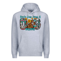 Heather Grey kinda busy being a dog mom Premium Hoodie - Zillion Design Studio