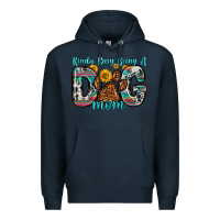Navy kinda busy being a dog mom Premium Hoodie - Zillion Design Studio