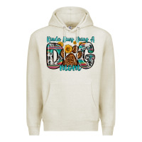 Oatmeal Heather kinda busy being a dog mom Premium Hoodie - Zillion Design Studio