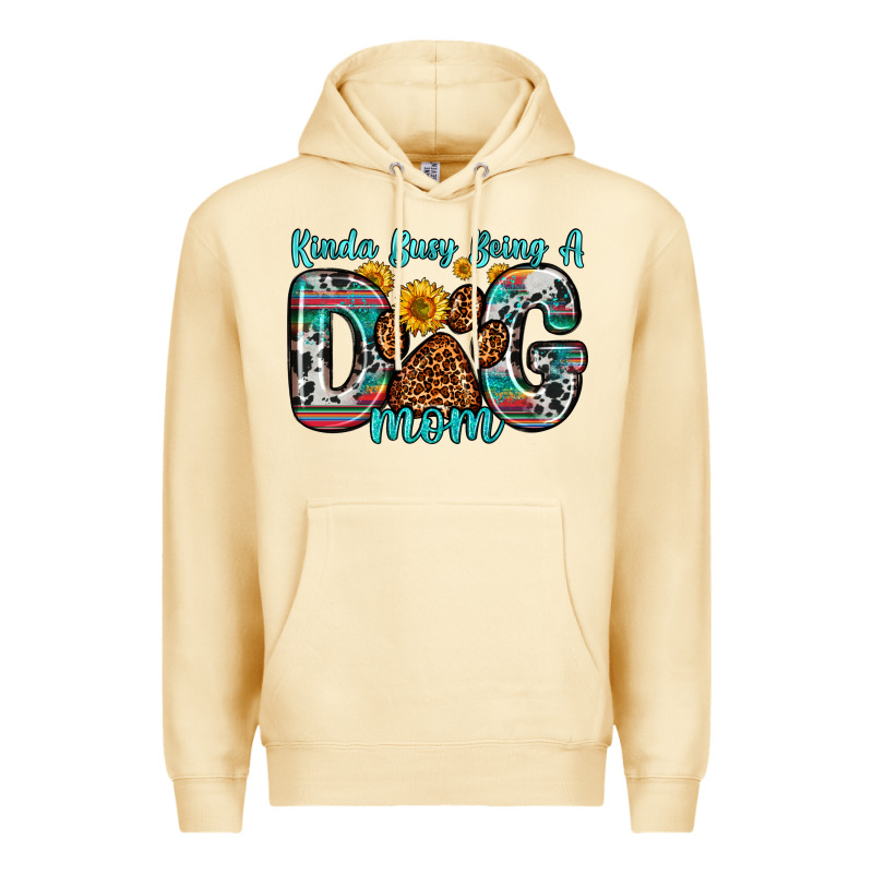 Kinda Busy Being A Dog Mom Premium Hoodie by Zillion Design Studio | Teevron