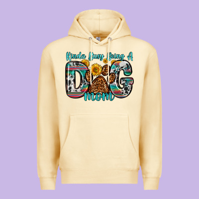 Kinda Busy Being A Dog Mom Premium Hoodie Designed By Zillion Design Studio