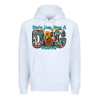 White kinda busy being a dog mom Premium Hoodie - Zillion Design Studio
